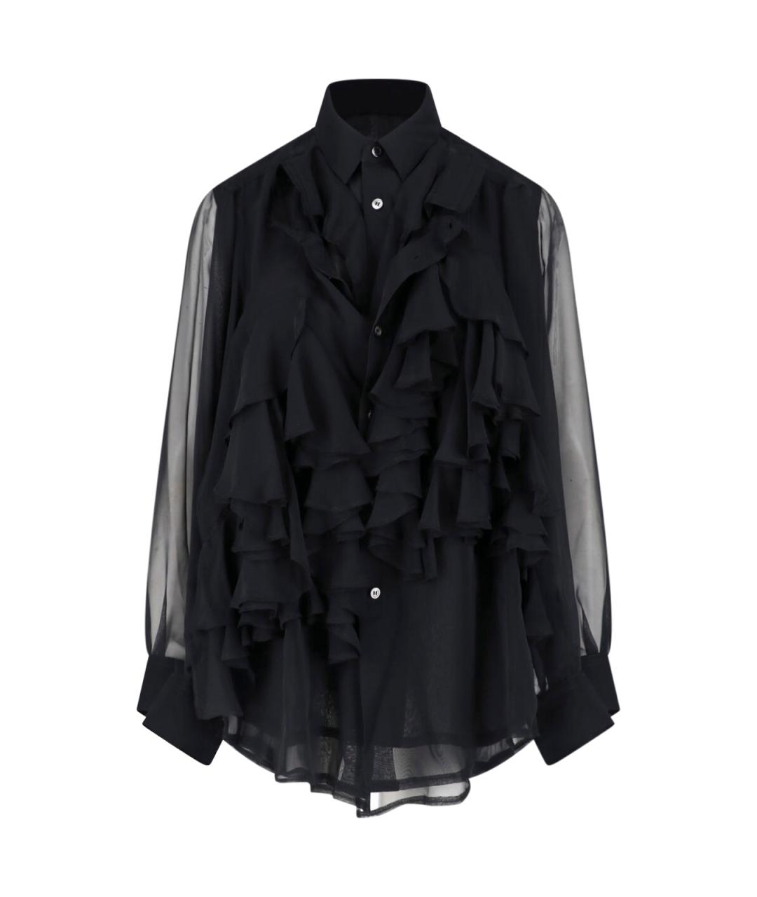 COMME DES GARÇONS Черная полиэстеровая рубашка, фото 1