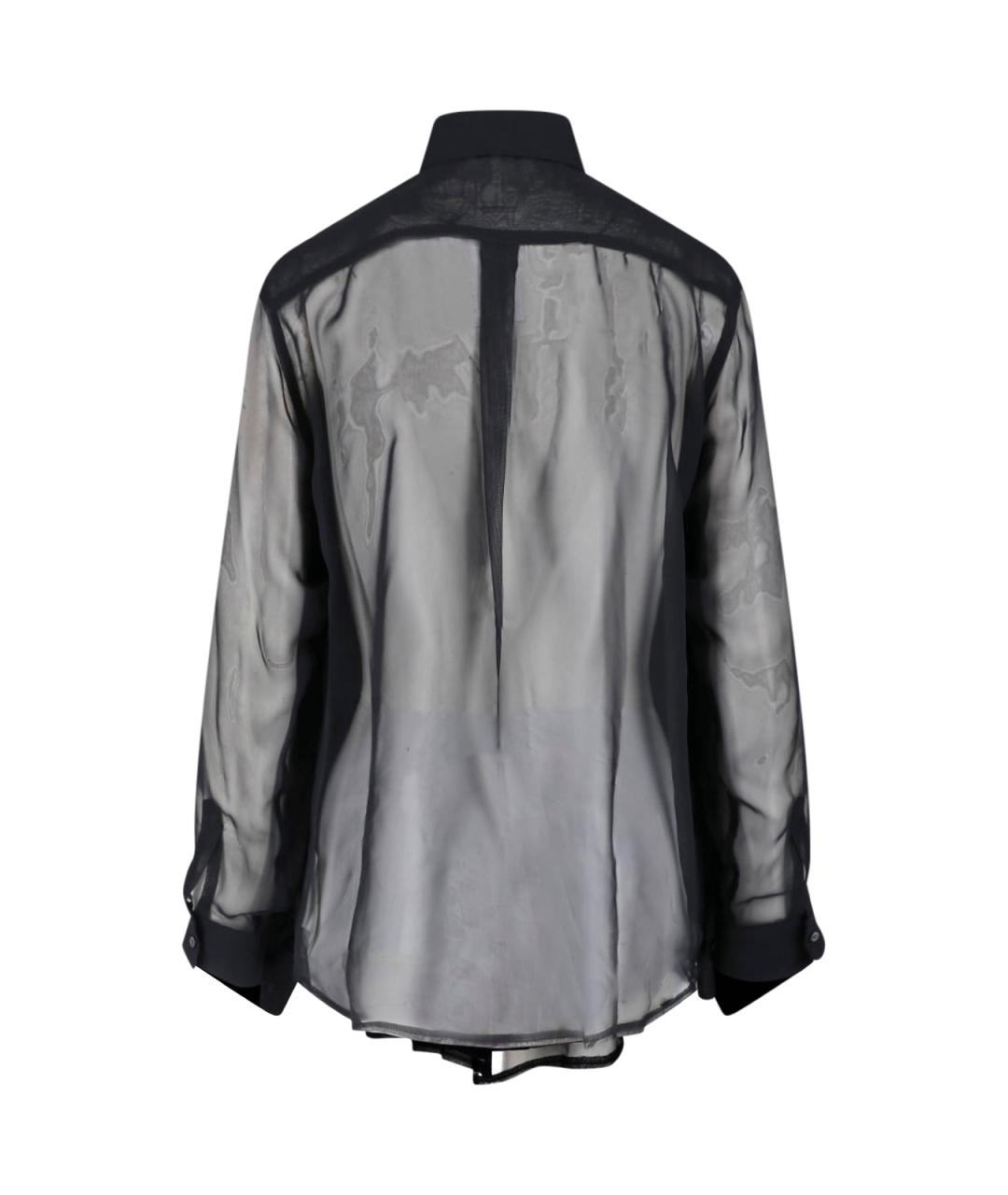 COMME DES GARÇONS Черная полиэстеровая рубашка, фото 2