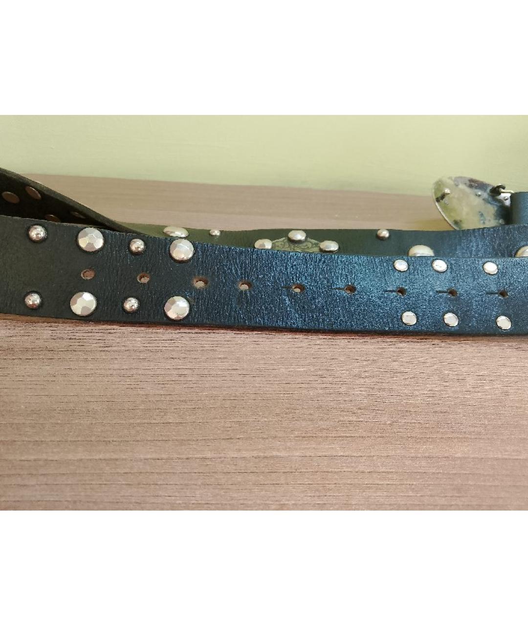 DOLCE&GABBANA Черный кожаный ремень, фото 5