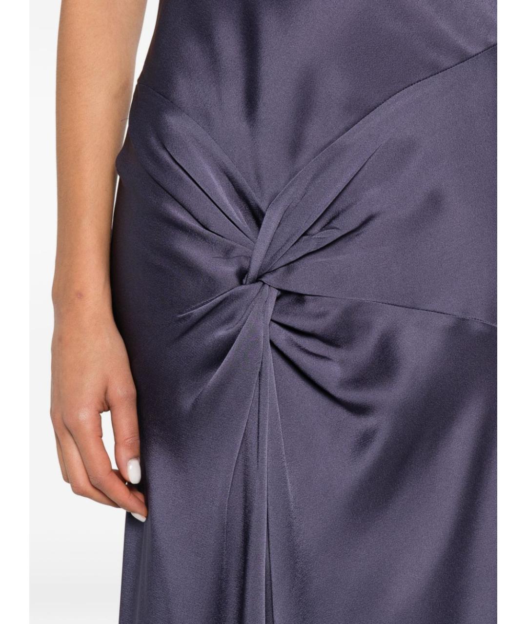 VICTORIA BECKHAM Синее ацетатное вечернее платье, фото 4