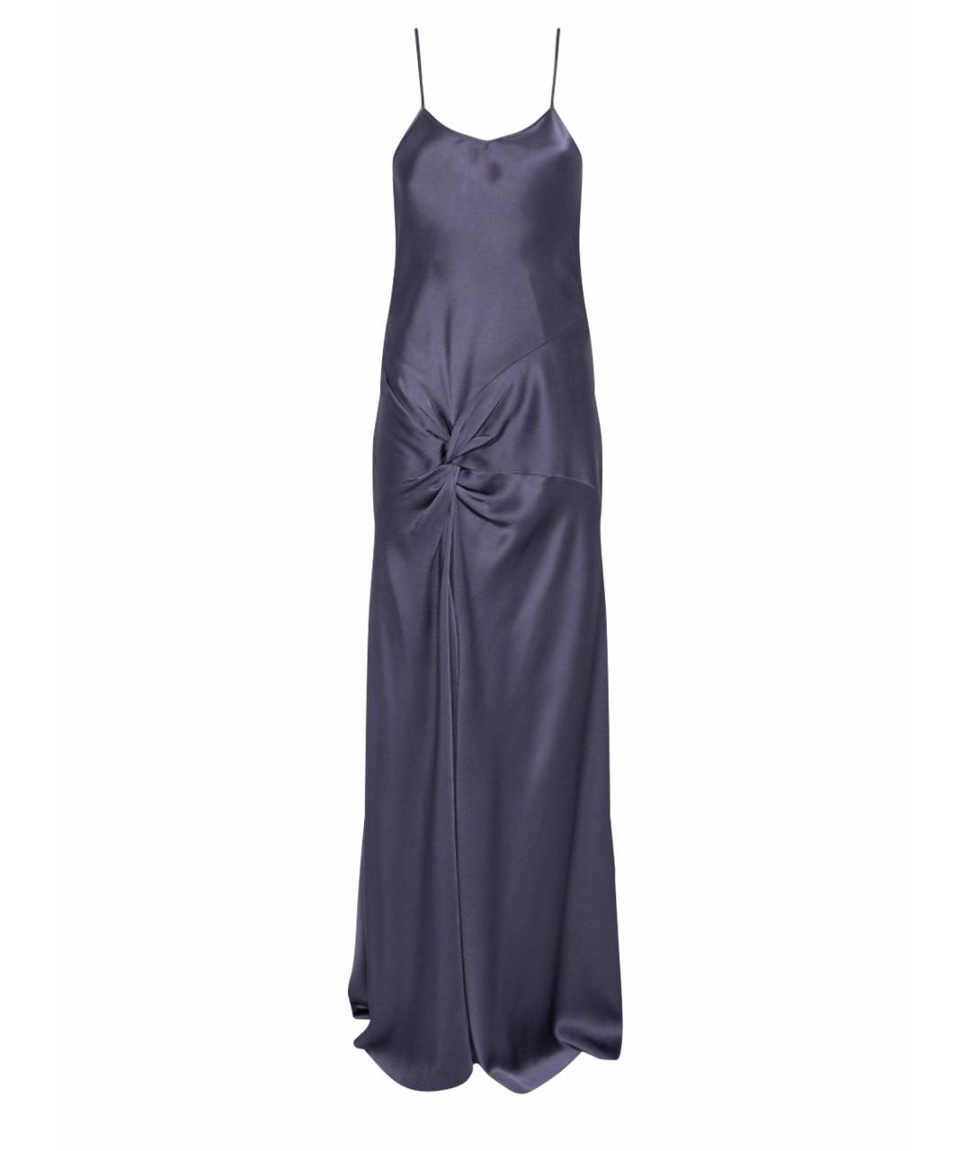 VICTORIA BECKHAM Синее ацетатное вечернее платье, фото 1