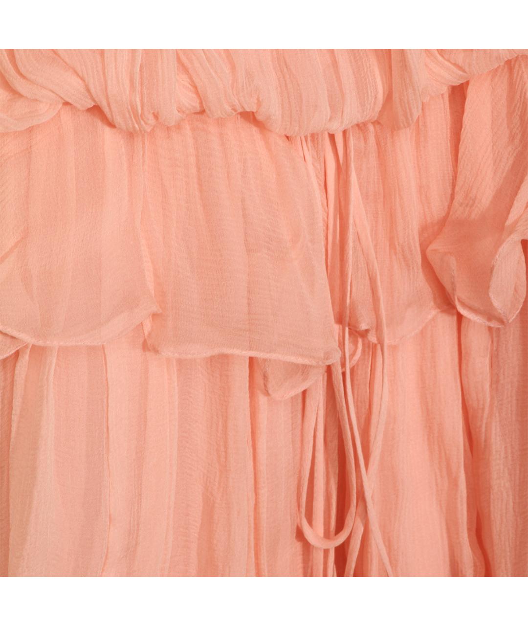 CHLOE Розовое шелковое коктейльное платье, фото 2