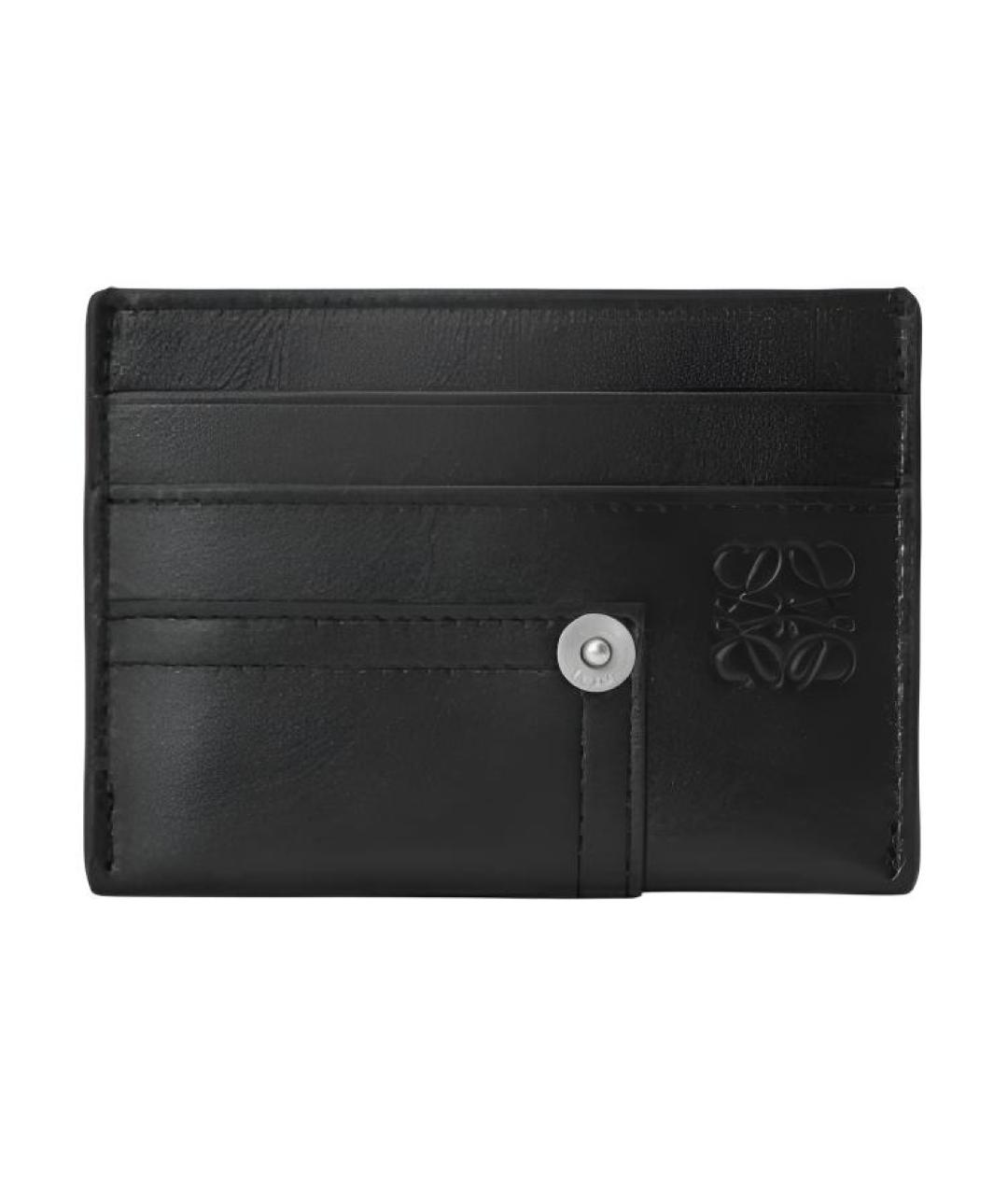 LOEWE Черный кожаный кардхолдер, фото 1