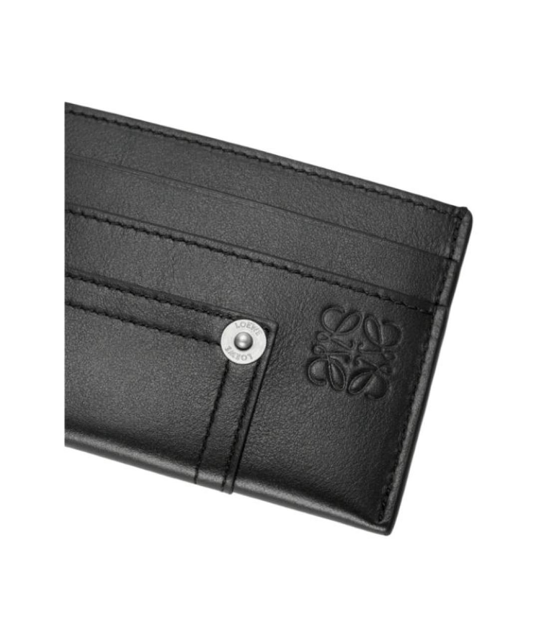 LOEWE Черный кожаный кардхолдер, фото 4