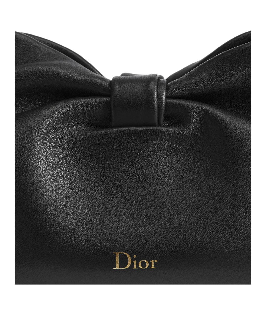 CHRISTIAN DIOR Черная кожаная сумка через плечо, фото 5