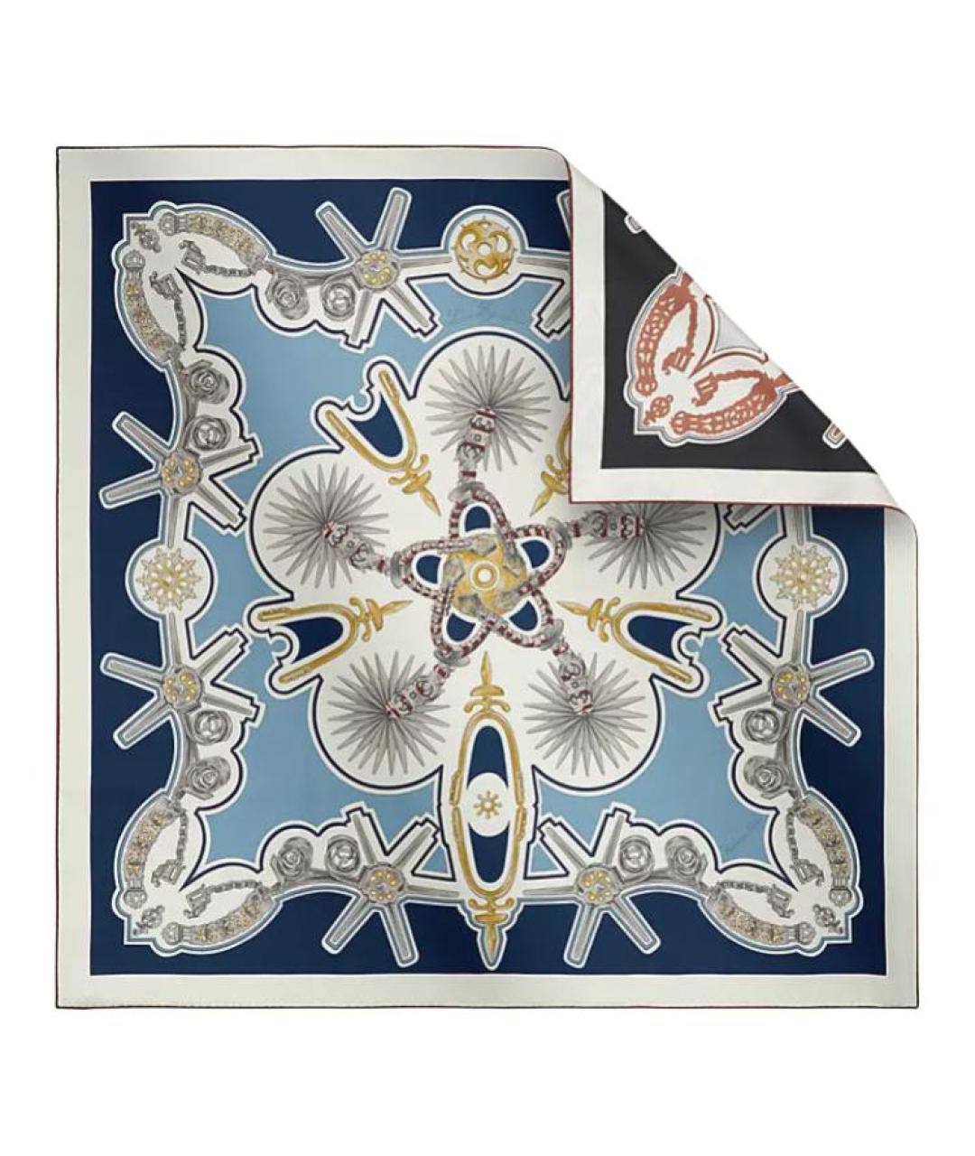 HERMES Мульти шелковый шарф, фото 1