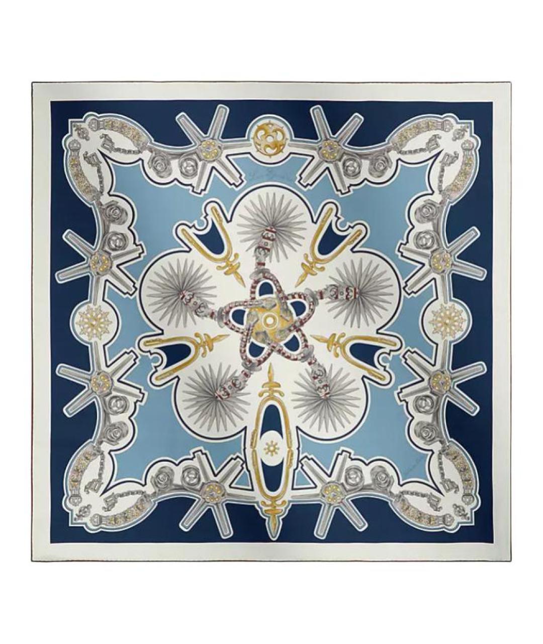 HERMES Мульти шелковый шарф, фото 2