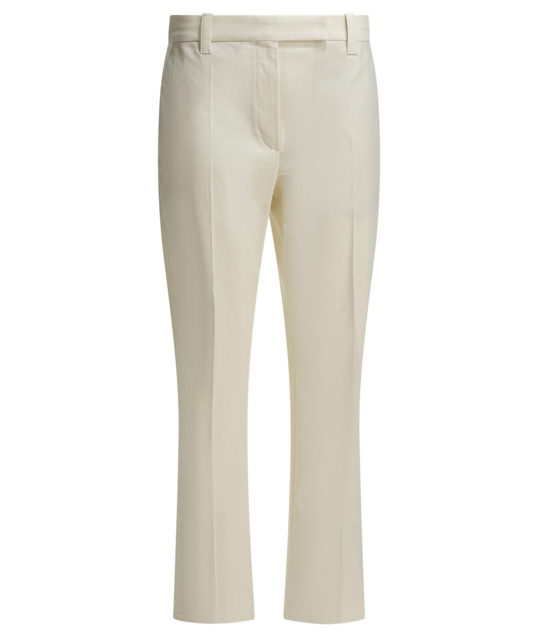 BRUNELLO CUCINELLI Белые хлопковые брюки узкие, фото 1