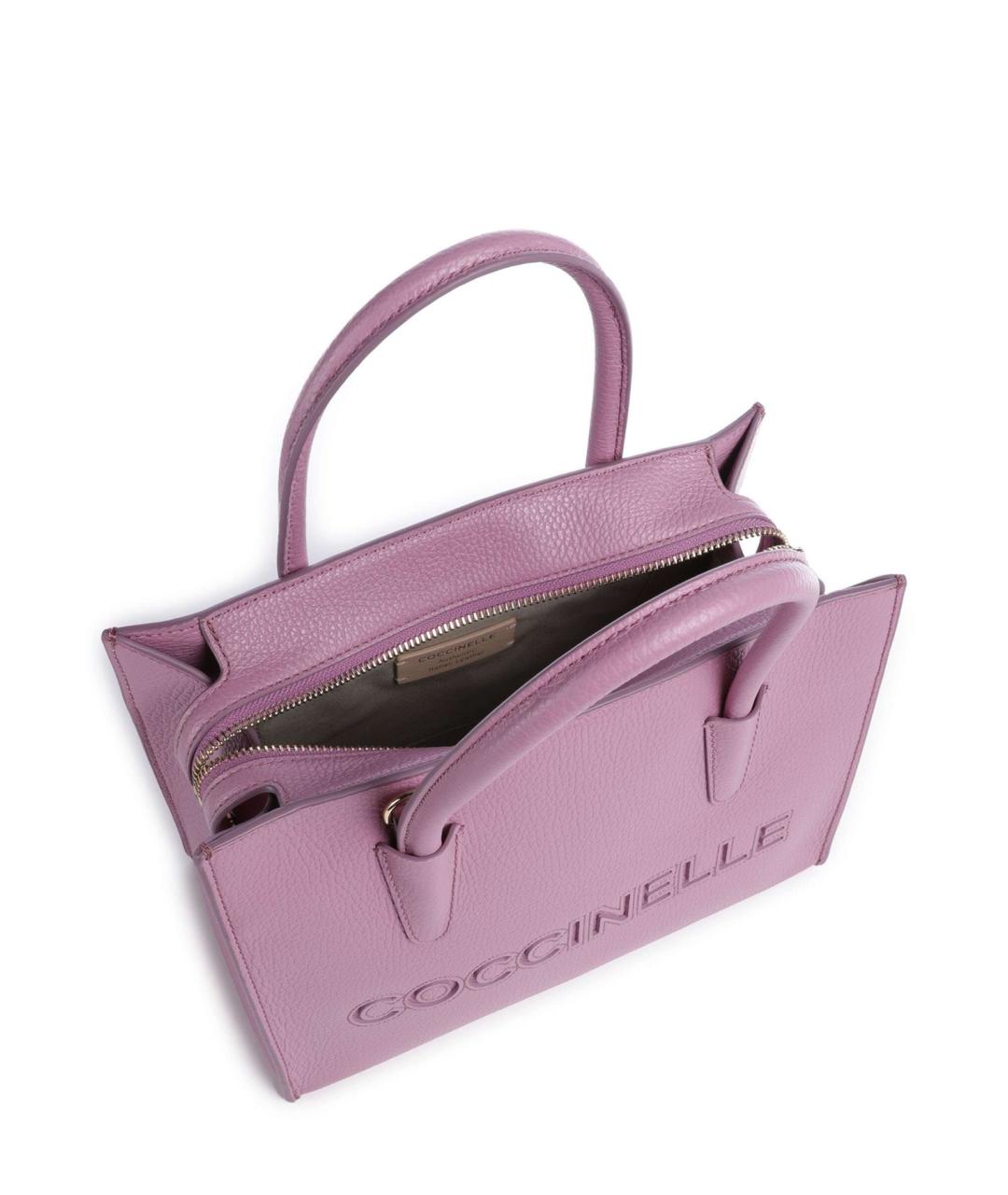 COCCINELLE Фиолетовая кожаная сумка через плечо, фото 3