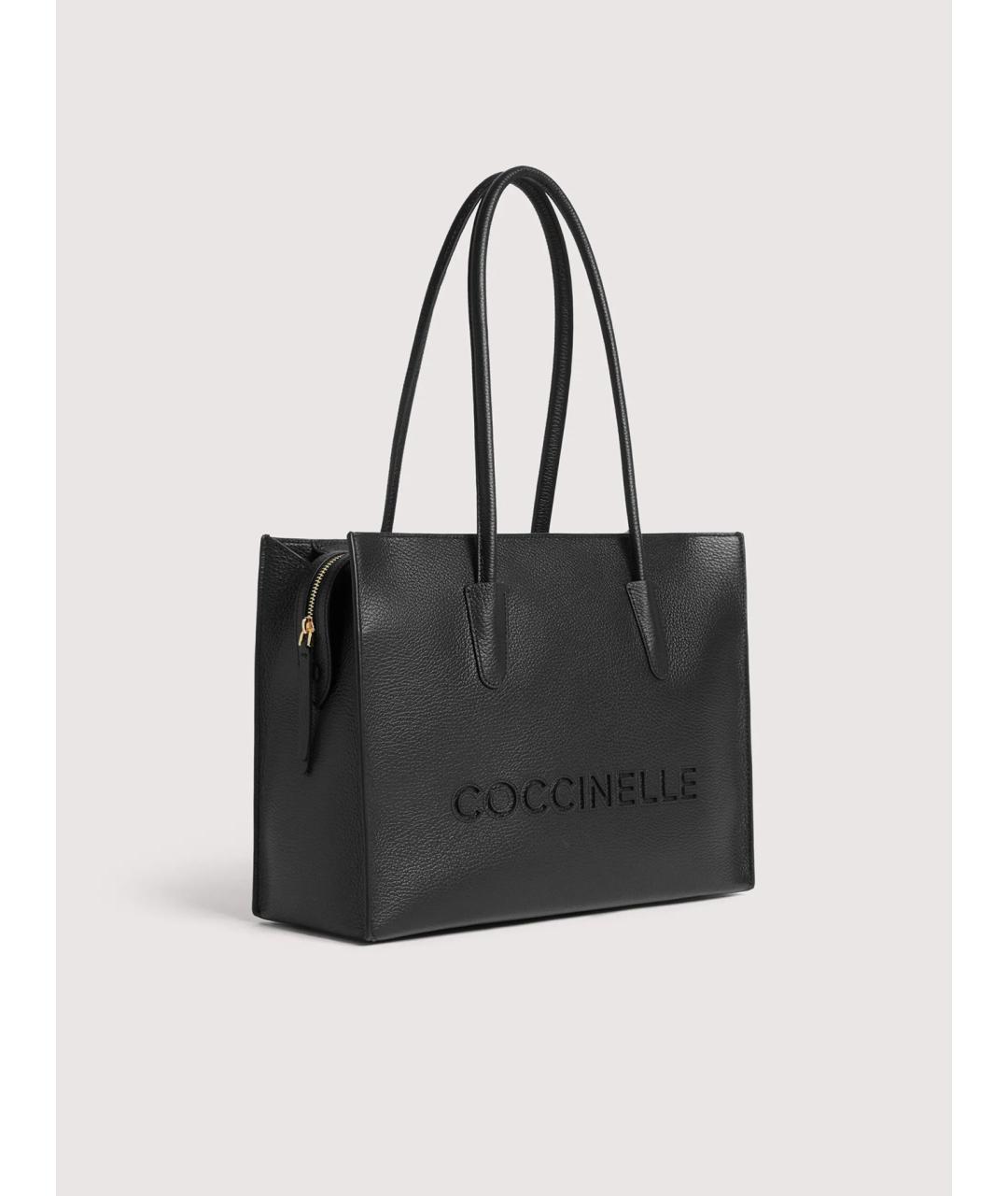 COCCINELLE Черная кожаная сумка через плечо, фото 2