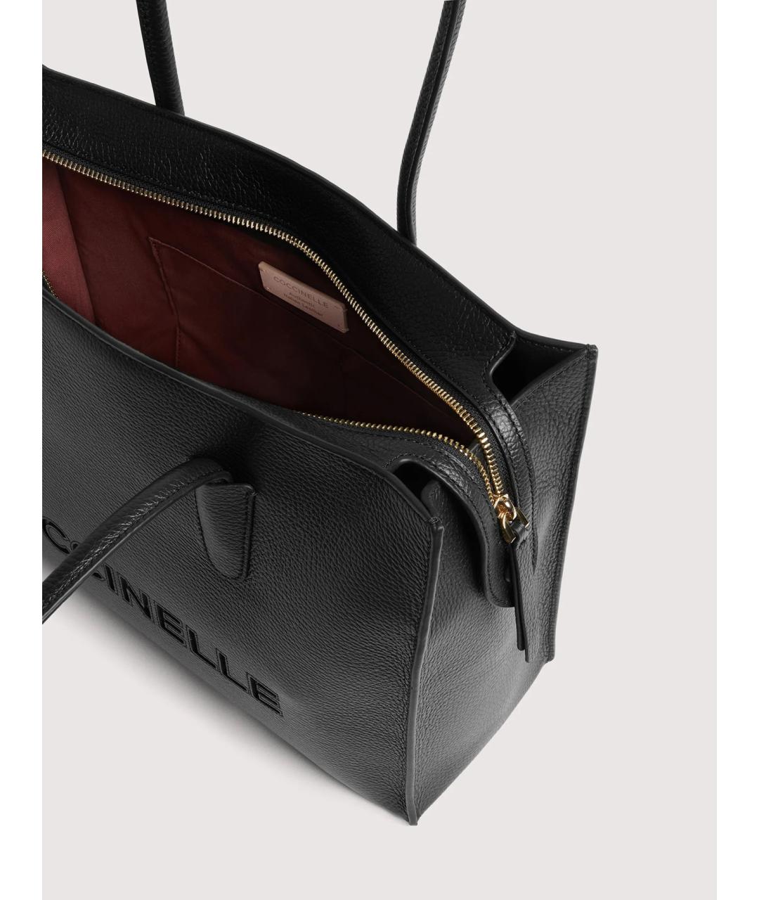 COCCINELLE Черная кожаная сумка через плечо, фото 3