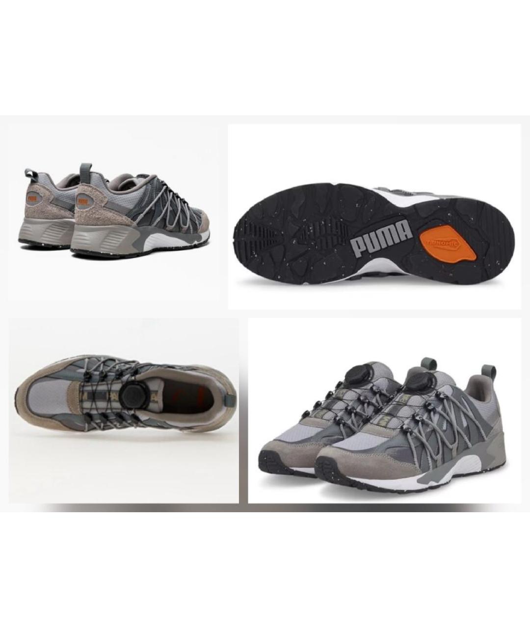 PUMA Серые замшевые низкие кроссовки / кеды, фото 9