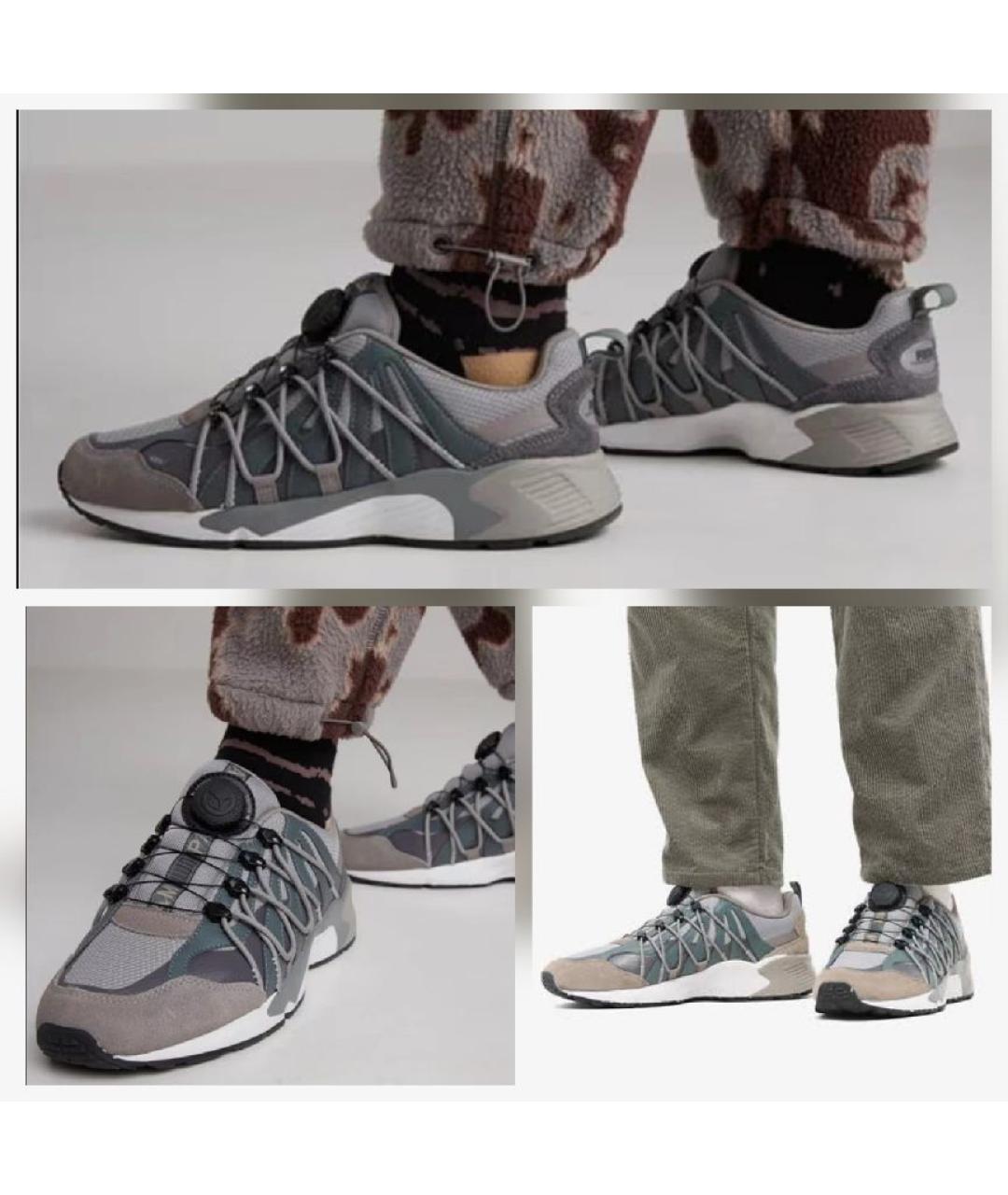 PUMA Серые замшевые низкие кроссовки / кеды, фото 8