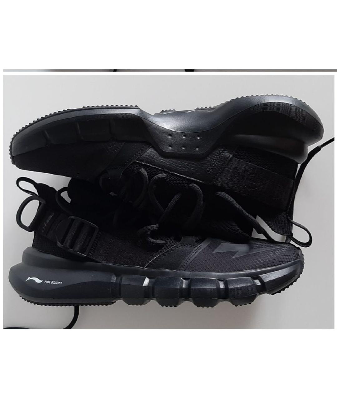 NEIL BARRETT Черные синтетические низкие кроссовки / кеды, фото 7