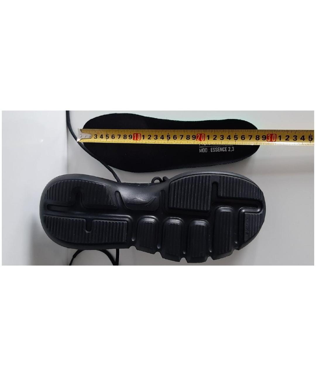 NEIL BARRETT Черные синтетические низкие кроссовки / кеды, фото 6