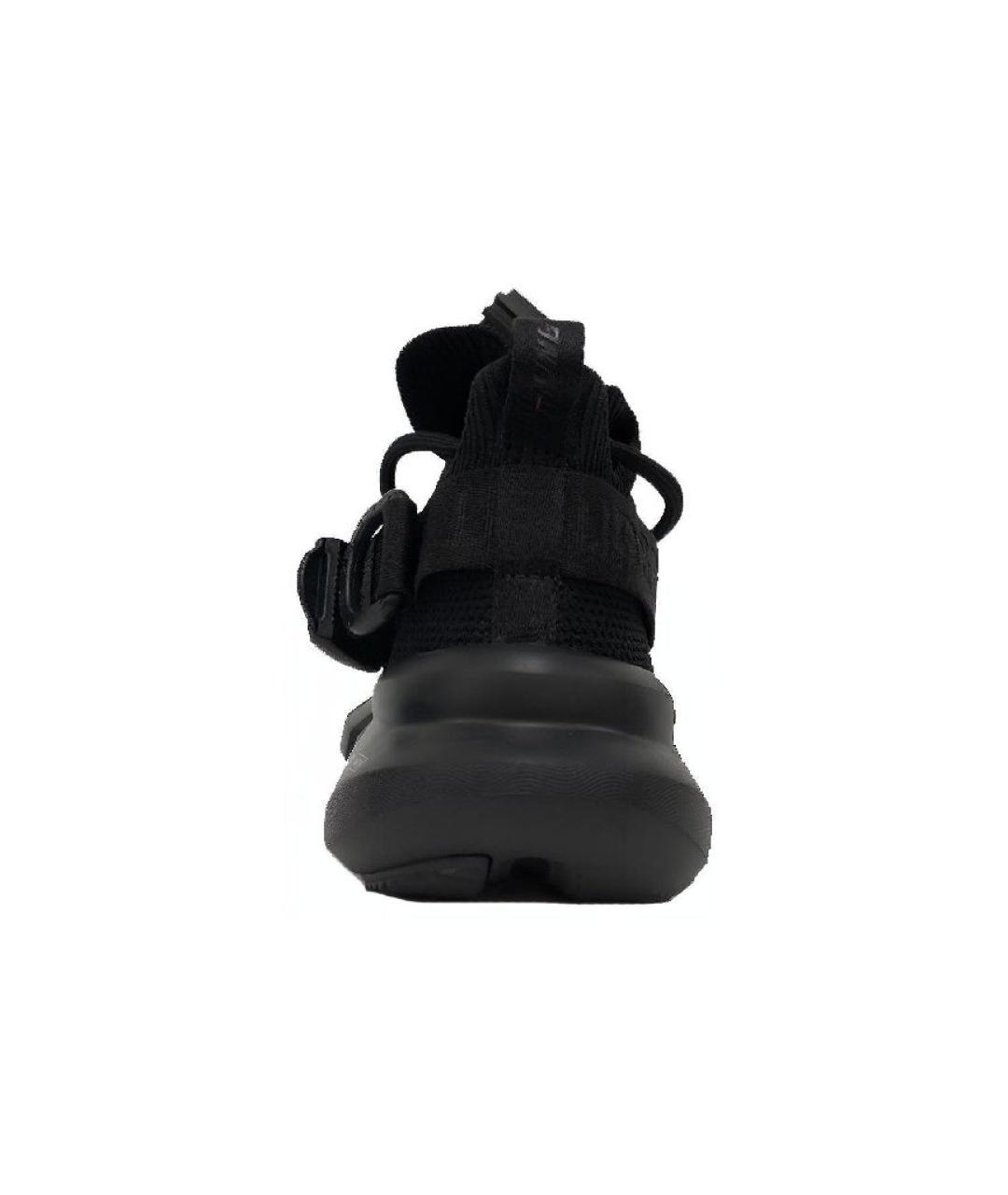 NEIL BARRETT Черные синтетические низкие кроссовки / кеды, фото 4