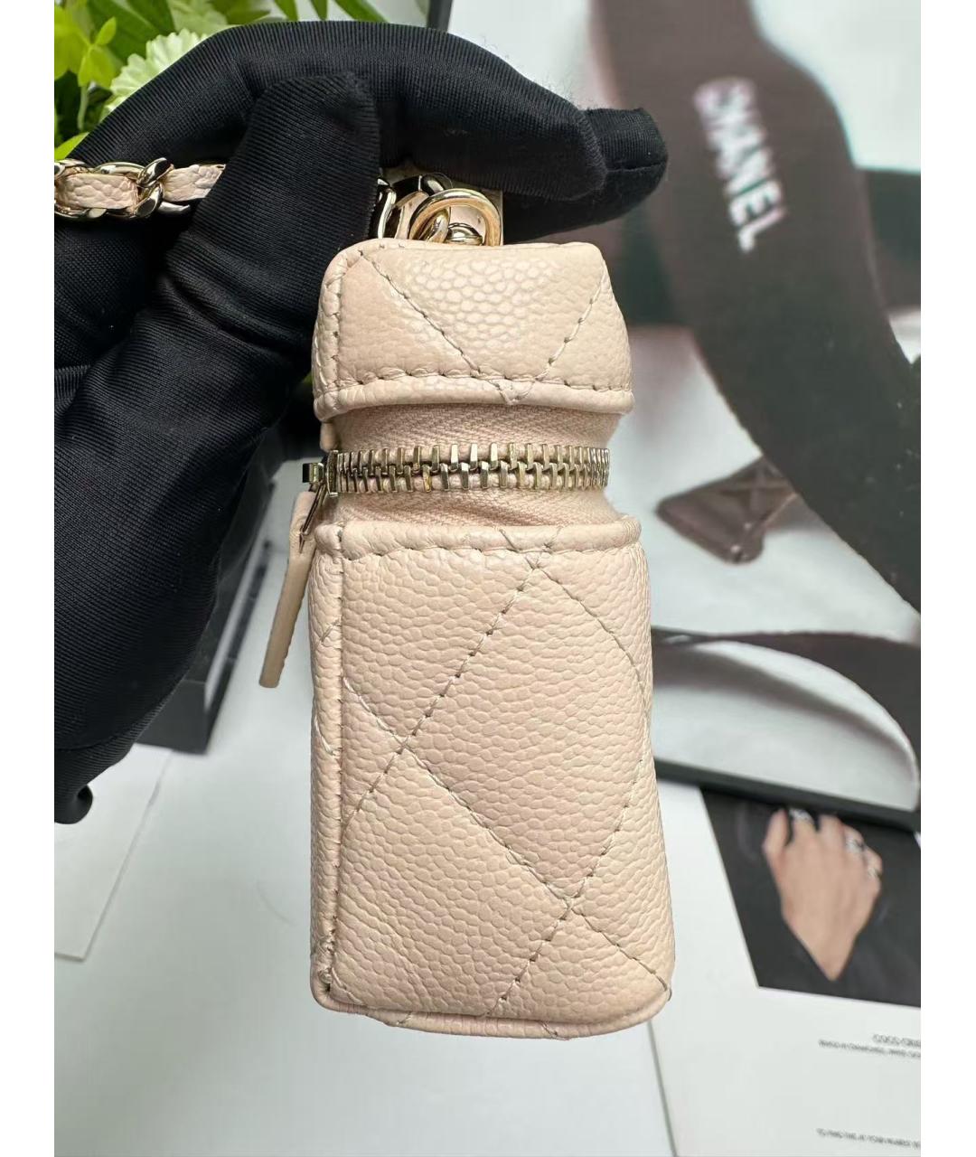 CHANEL Розовая кожаная сумка через плечо, фото 5