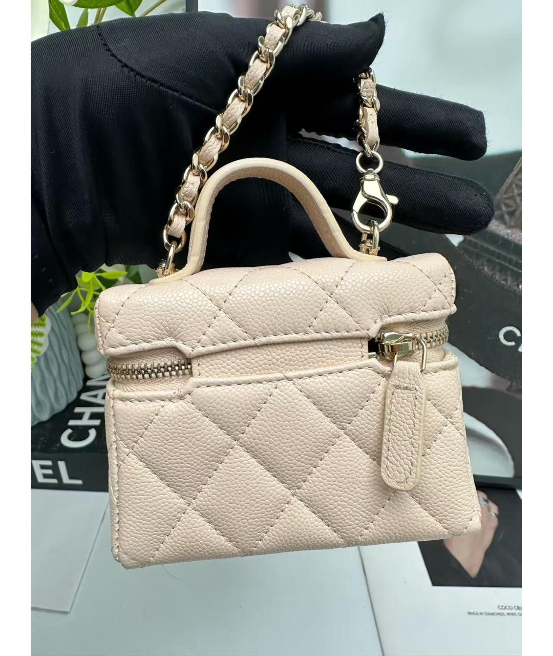 CHANEL Розовая кожаная сумка через плечо, фото 3