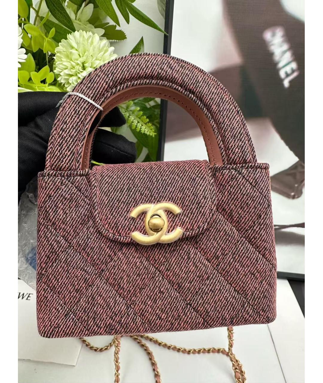 CHANEL Коричневая сумка с короткими ручками, фото 2