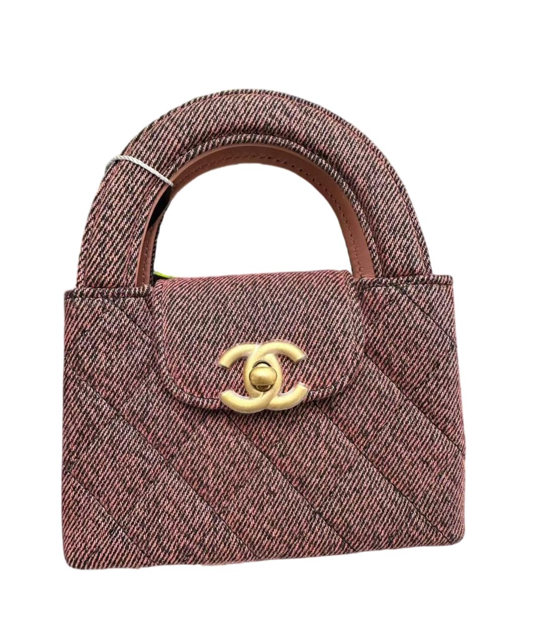 CHANEL Коричневая сумка с короткими ручками, фото 8