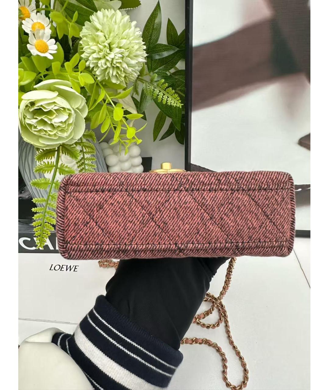 CHANEL Коричневая сумка с короткими ручками, фото 6