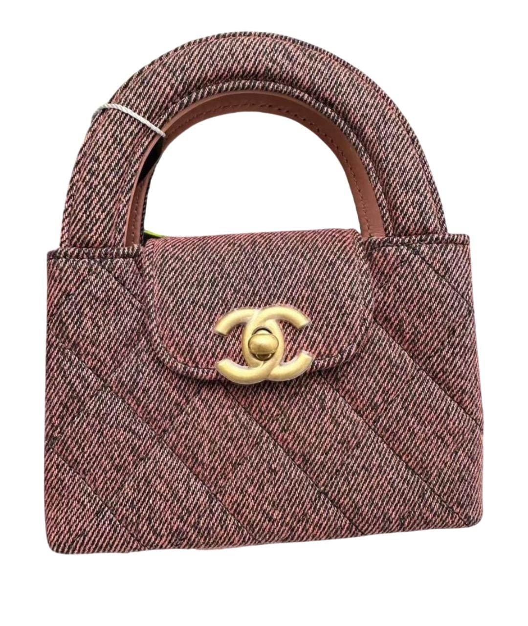 CHANEL Коричневая сумка с короткими ручками, фото 1