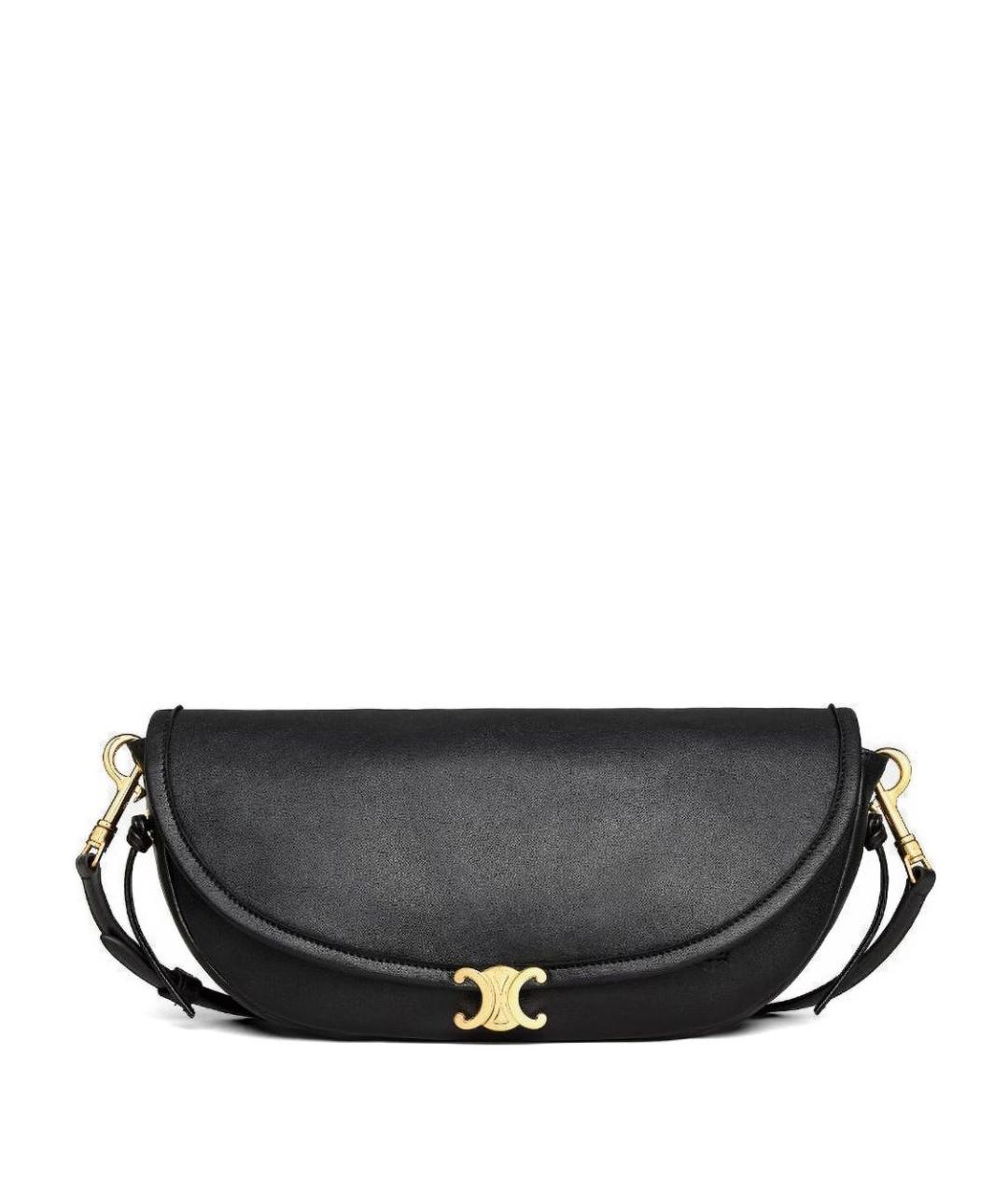 CELINE Черная кожаная сумка через плечо, фото 1
