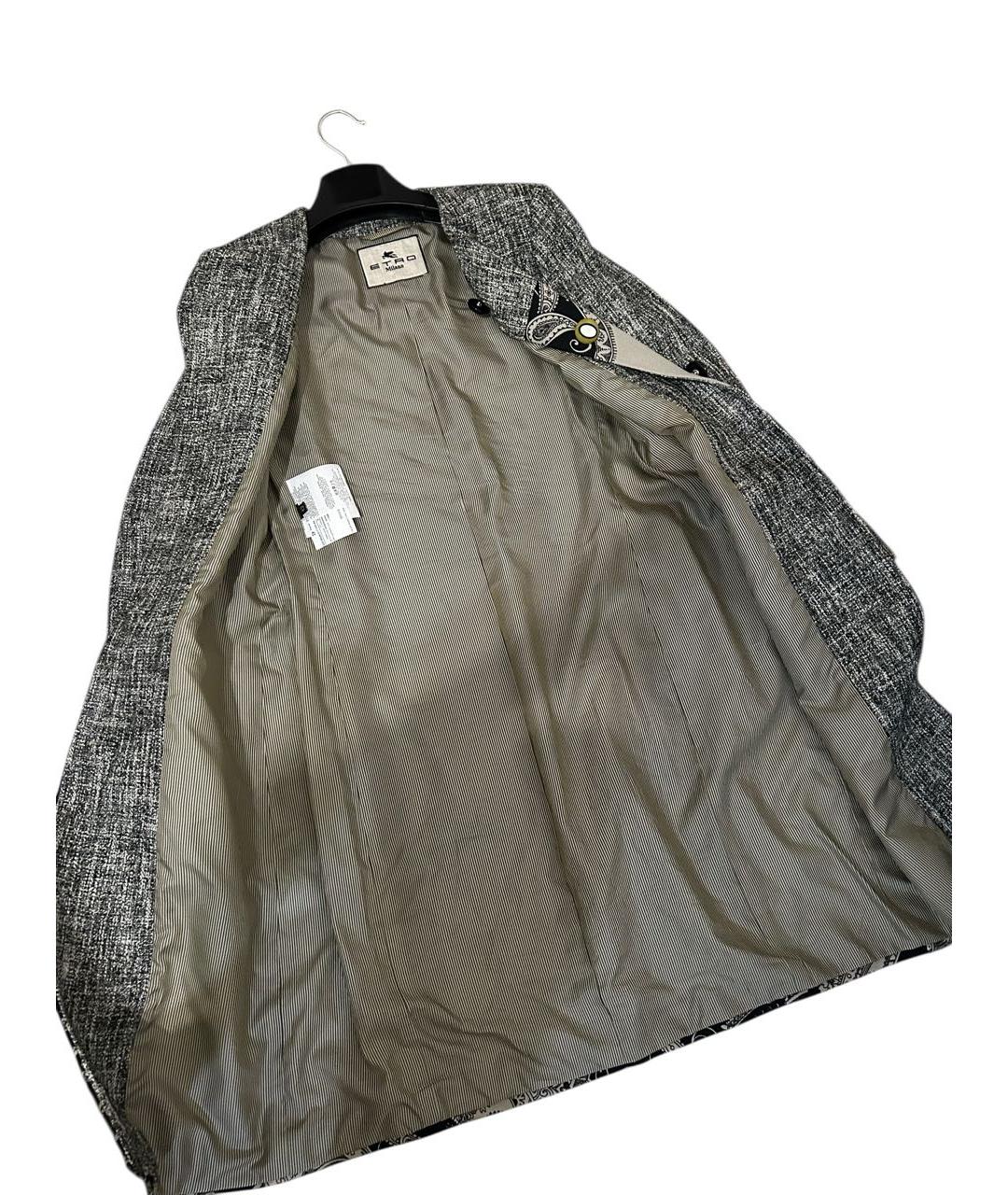 ETRO Серое хлопковое пальто, фото 4