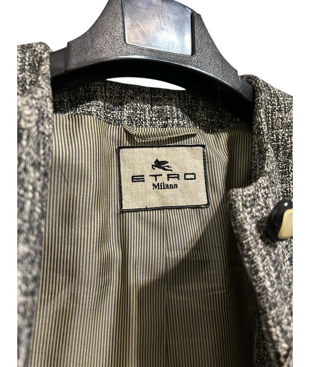 ETRO Серое хлопковое пальто, фото 3