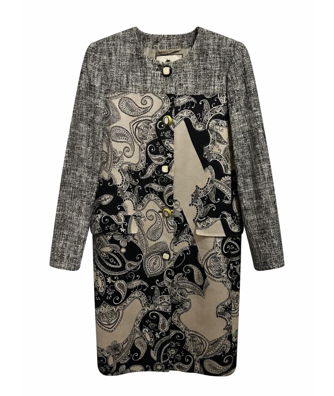 ETRO Серое хлопковое пальто, фото 1