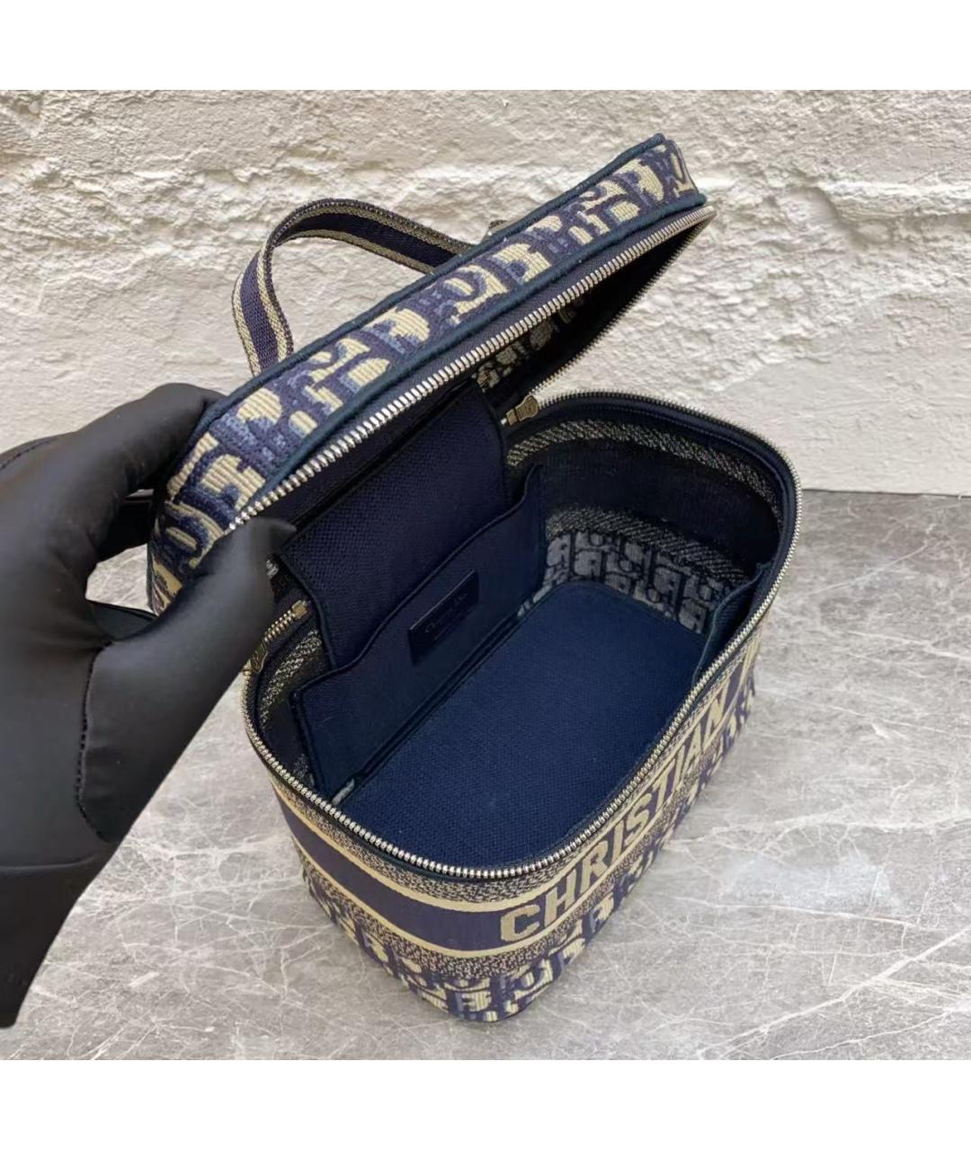 CHRISTIAN DIOR Темно-синяя сумка с короткими ручками, фото 5