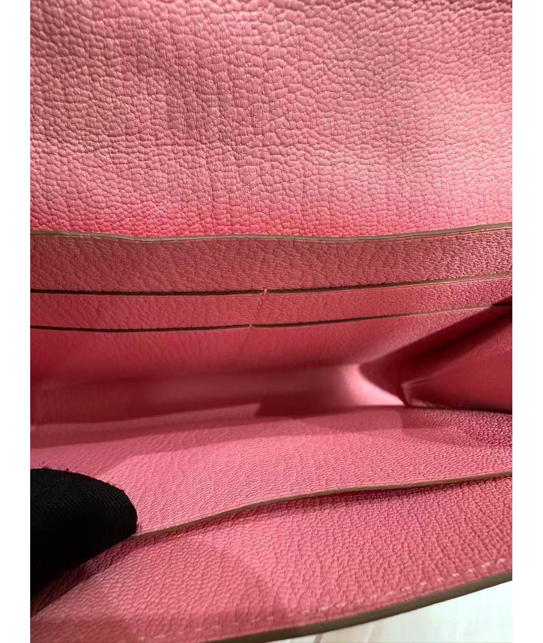 HERMES Розовая кожаная сумка через плечо, фото 5