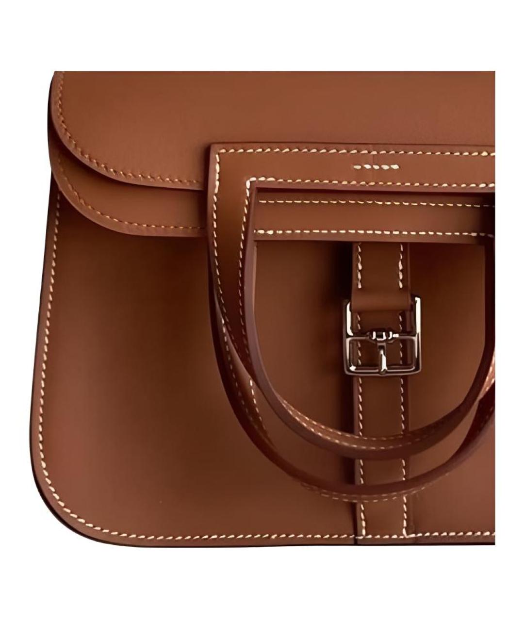 HERMES Коричневая кожаная сумка через плечо, фото 2