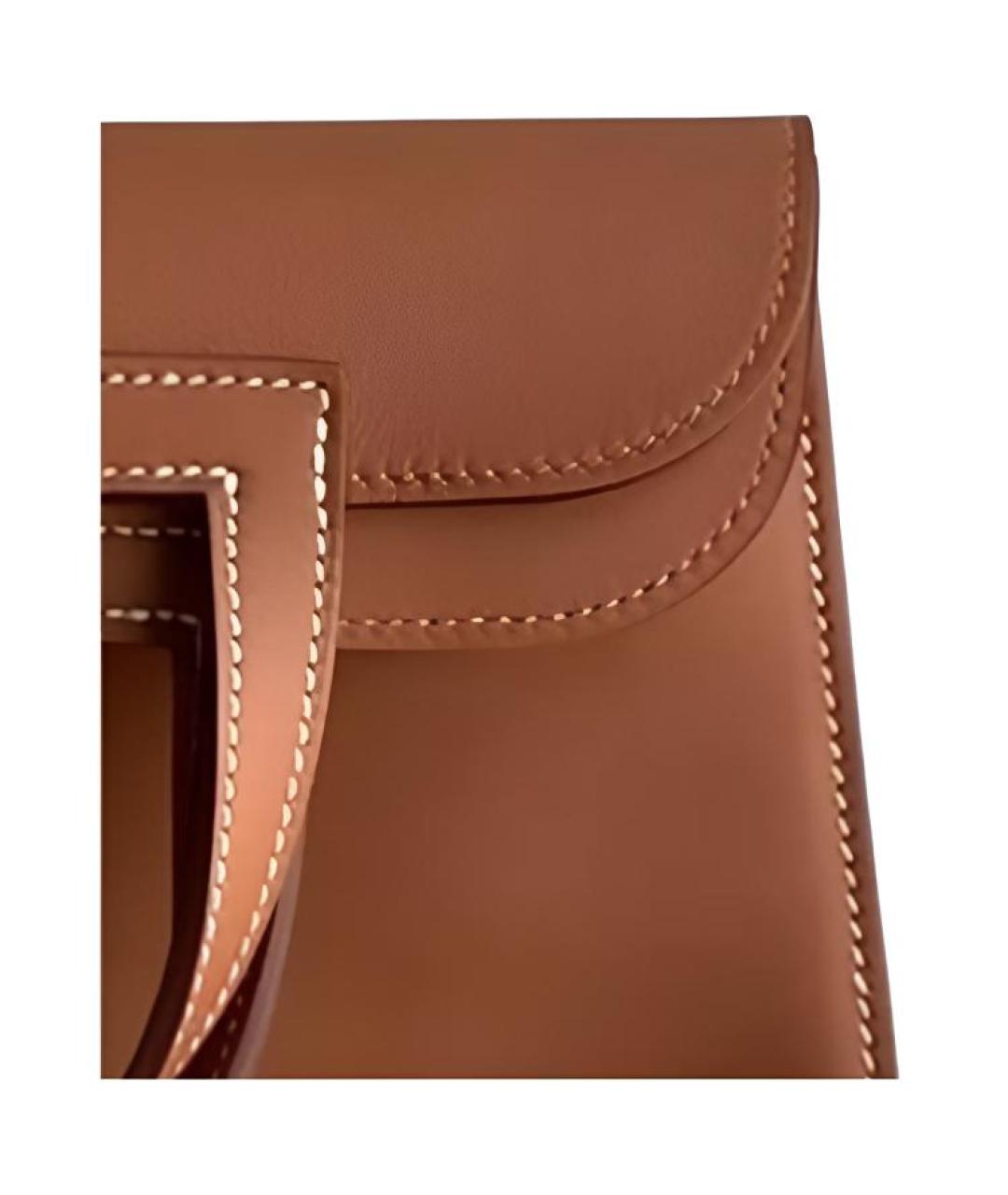 HERMES Коричневая кожаная сумка через плечо, фото 3