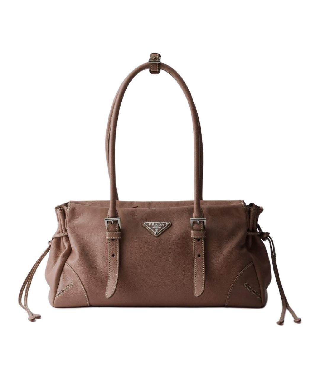 PRADA Коричневая кожаная сумка через плечо, фото 1