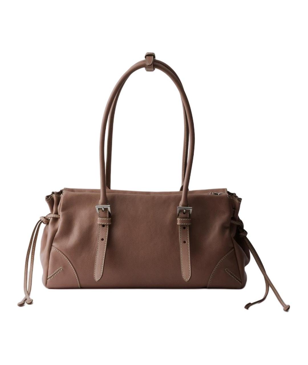 PRADA Коричневая кожаная сумка через плечо, фото 3