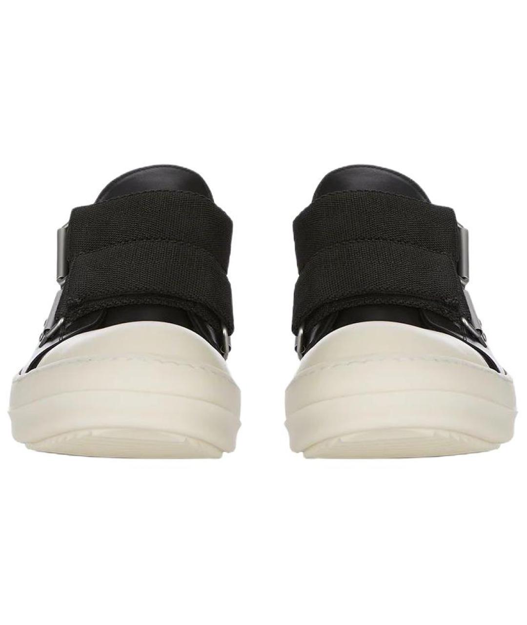 RICK OWENS Черные кожаные кроссовки, фото 4