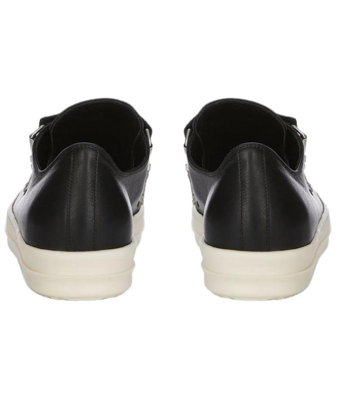 RICK OWENS Черные кожаные кроссовки, фото 5