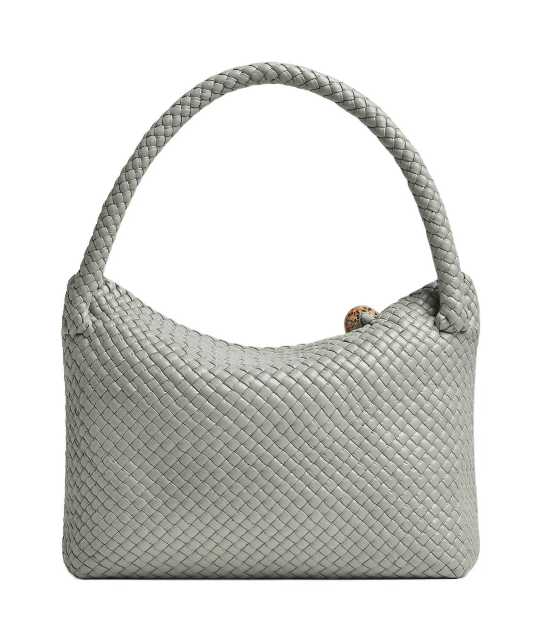 BOTTEGA VENETA Серая кожаная сумка через плечо, фото 3