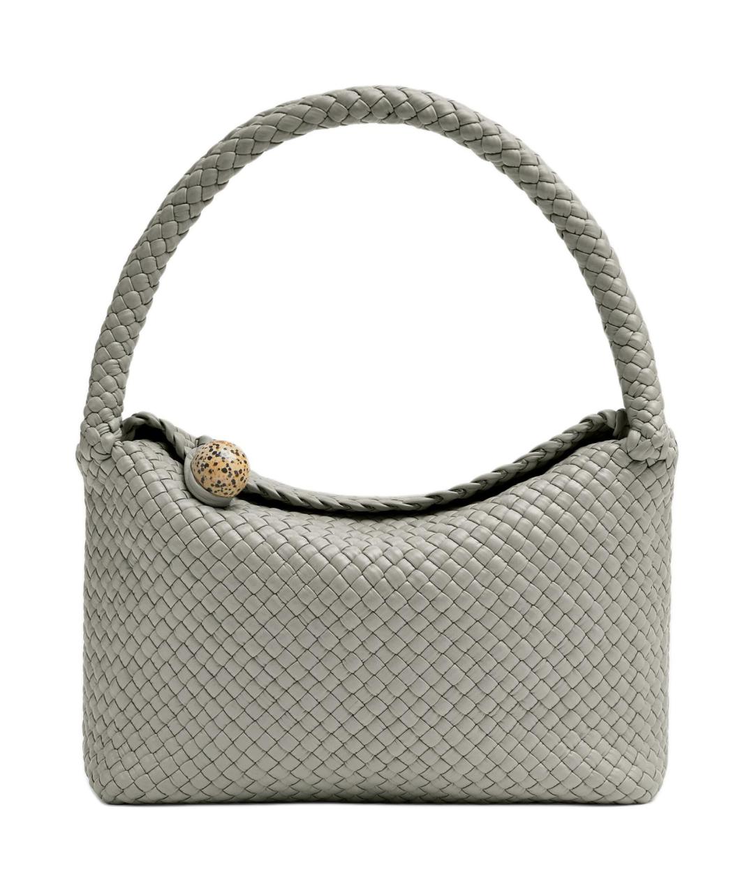 BOTTEGA VENETA Серая кожаная сумка через плечо, фото 1