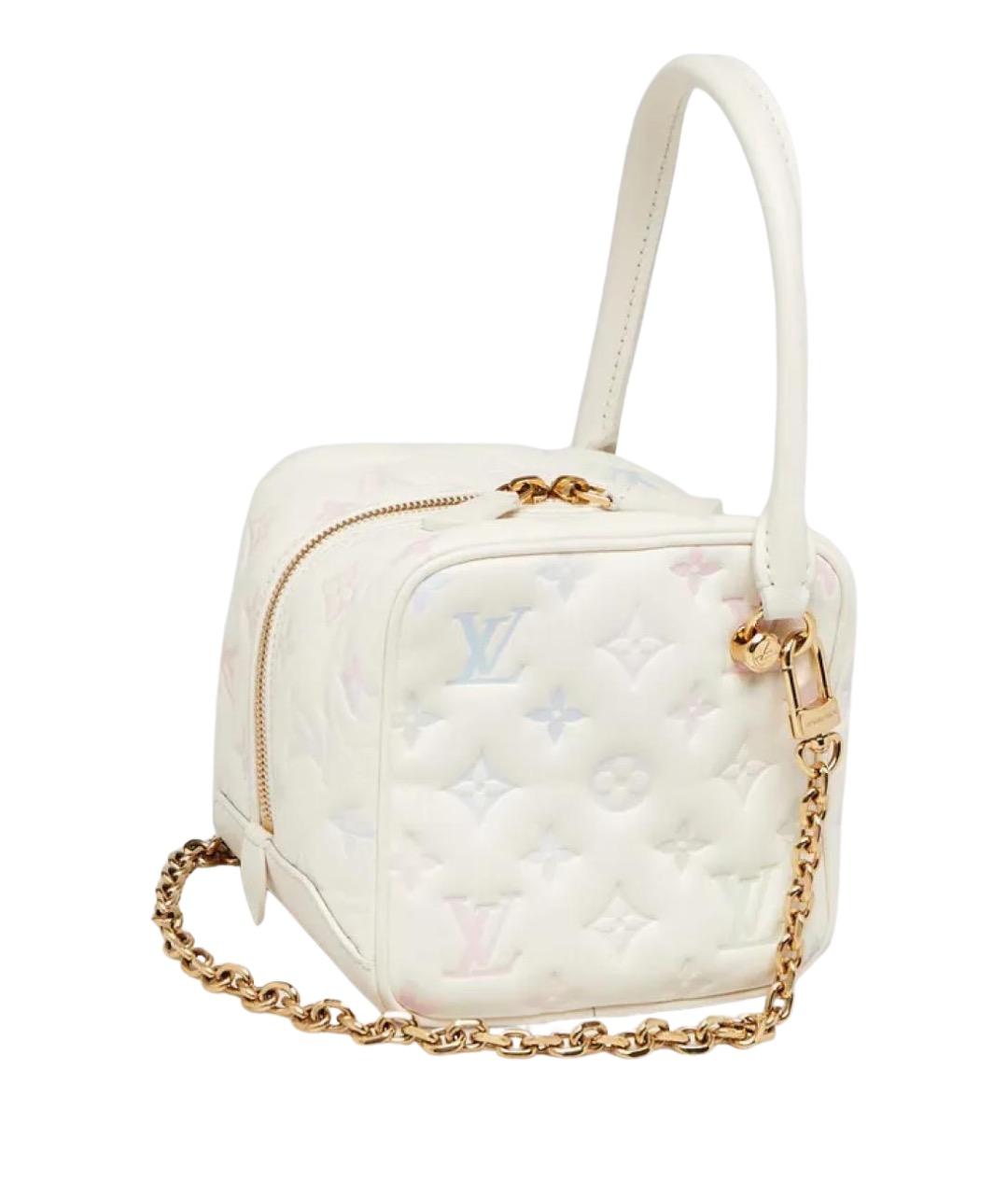 LOUIS VUITTON Белая кожаная сумка с короткими ручками, фото 1