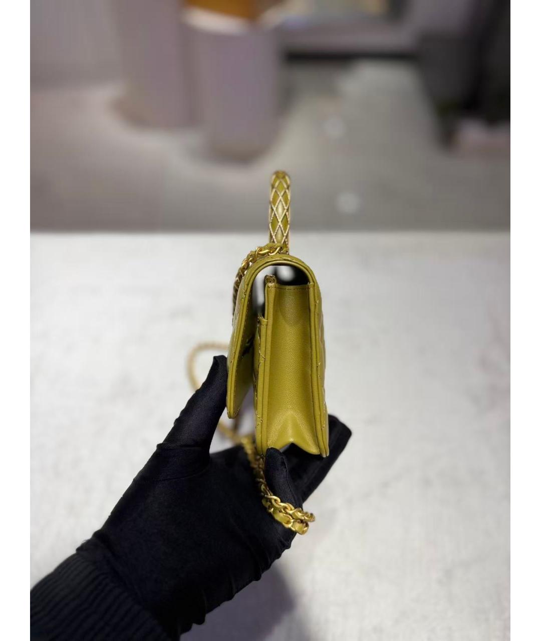 CHANEL Зеленая кожаная сумка через плечо, фото 3