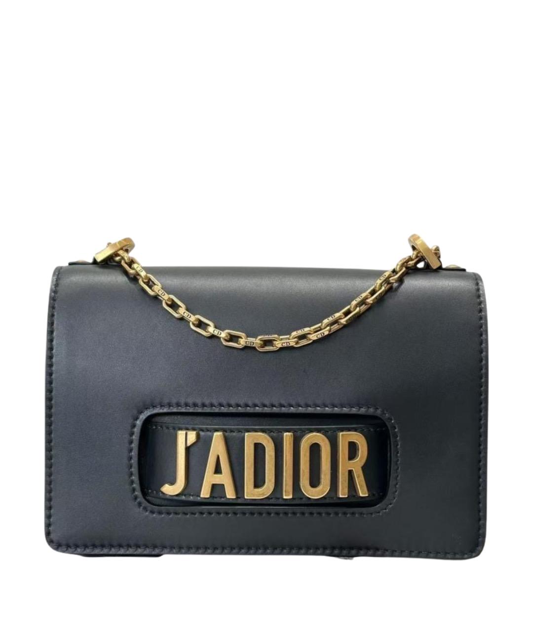 CHRISTIAN DIOR Черная кожаная сумка через плечо, фото 1