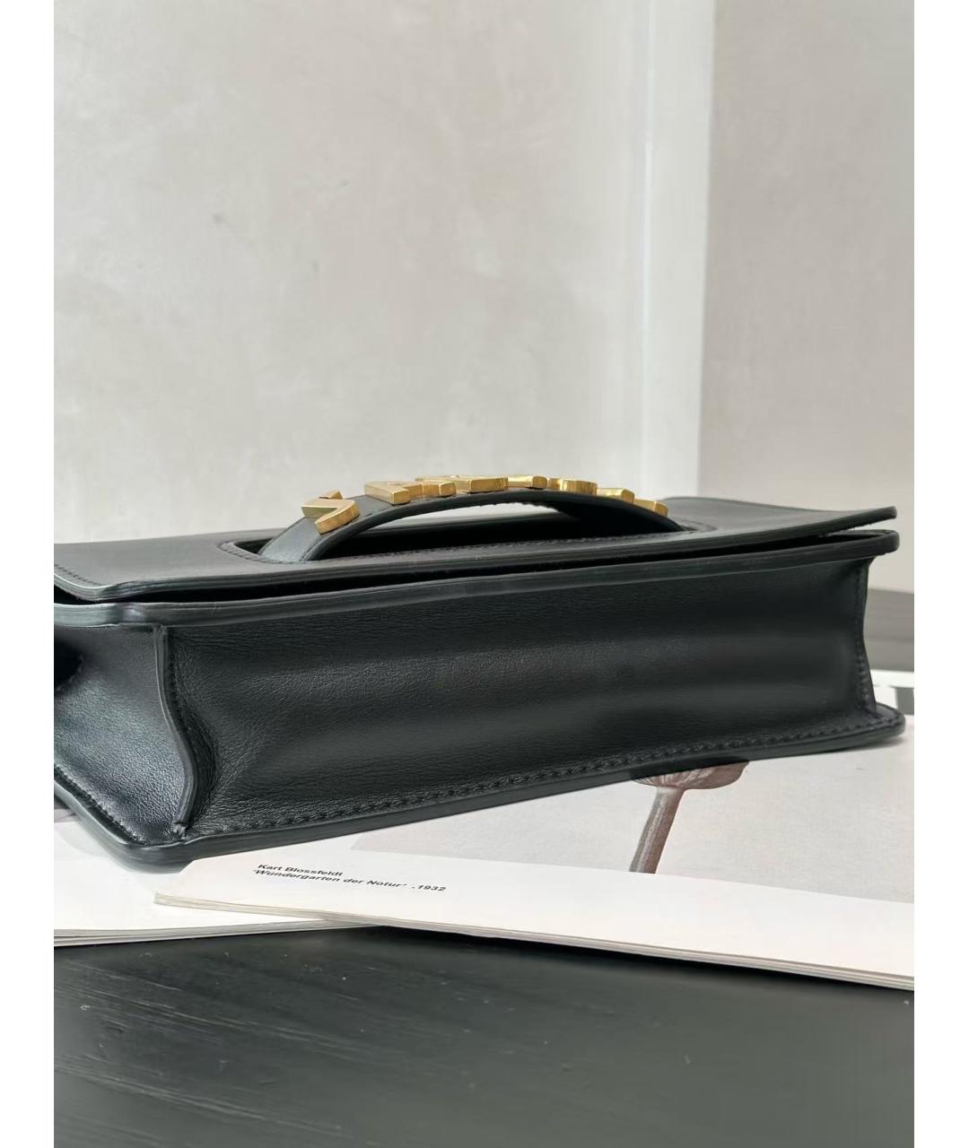 CHRISTIAN DIOR Черная кожаная сумка через плечо, фото 5