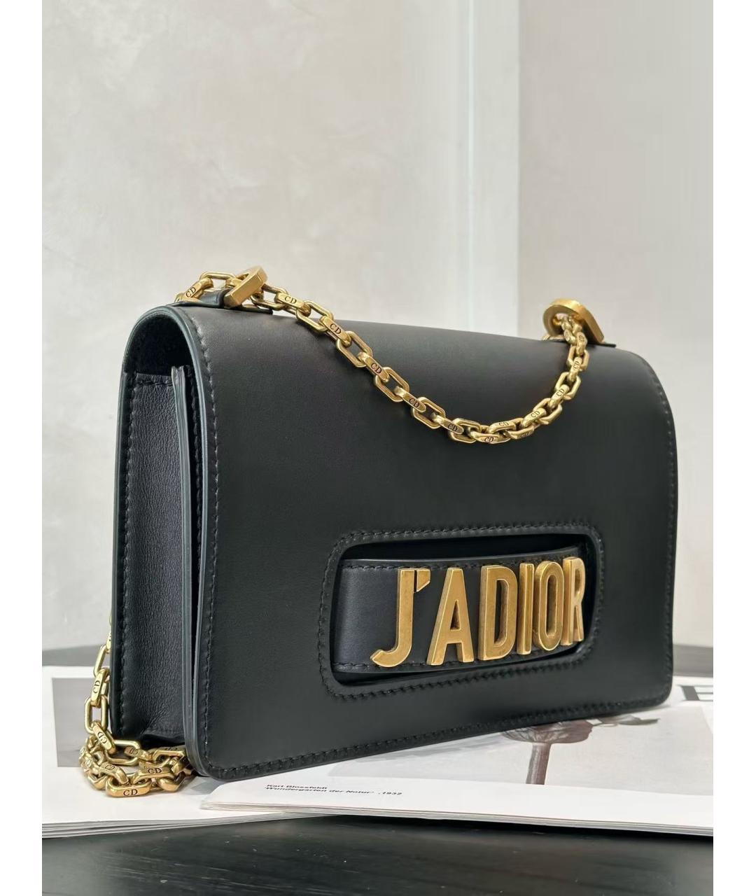 CHRISTIAN DIOR Черная кожаная сумка через плечо, фото 4