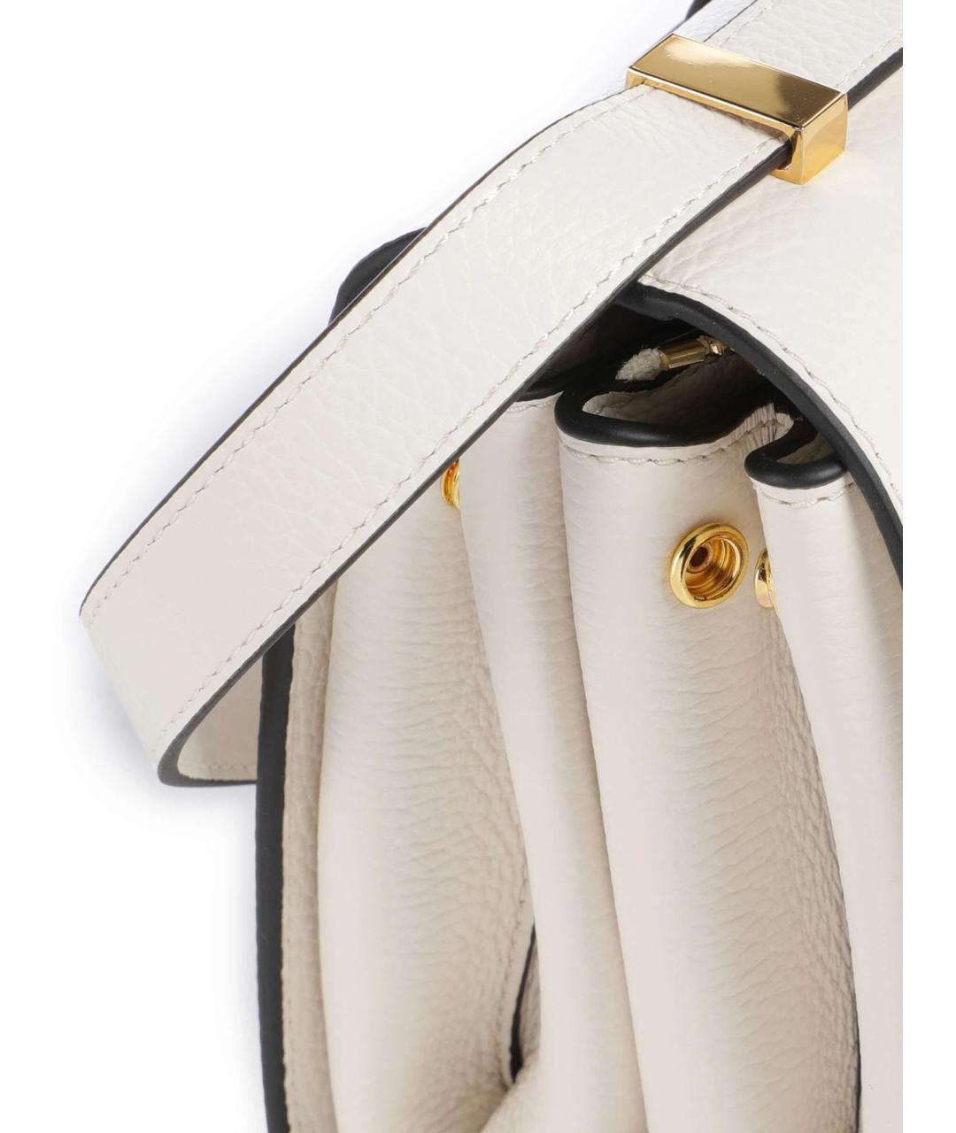COCCINELLE Белая кожаная сумка через плечо, фото 4