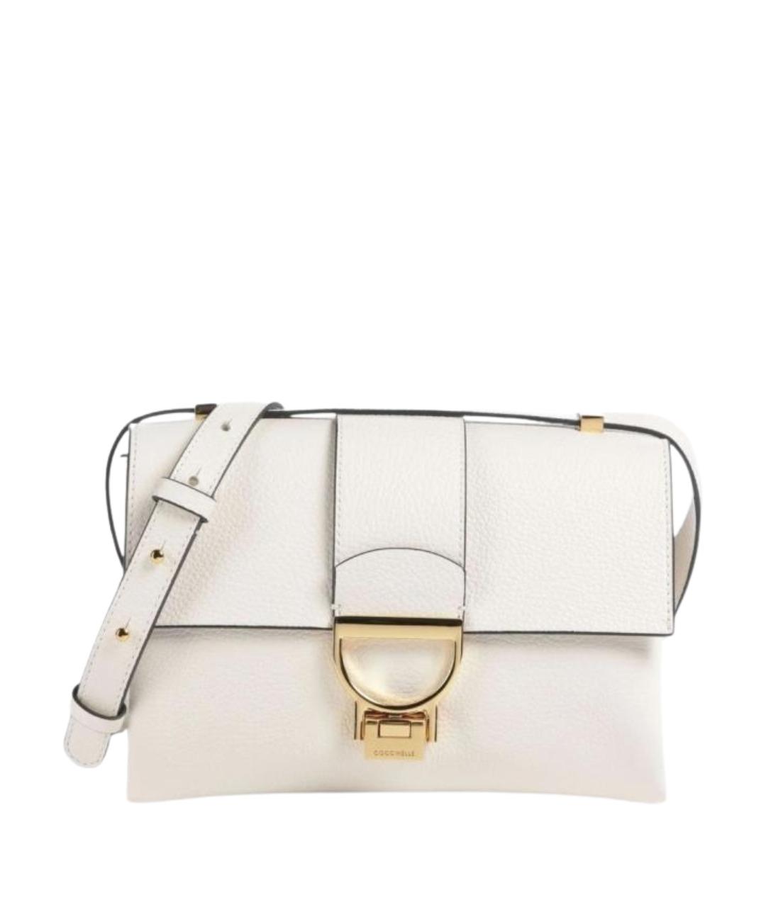 COCCINELLE Белая кожаная сумка через плечо, фото 1