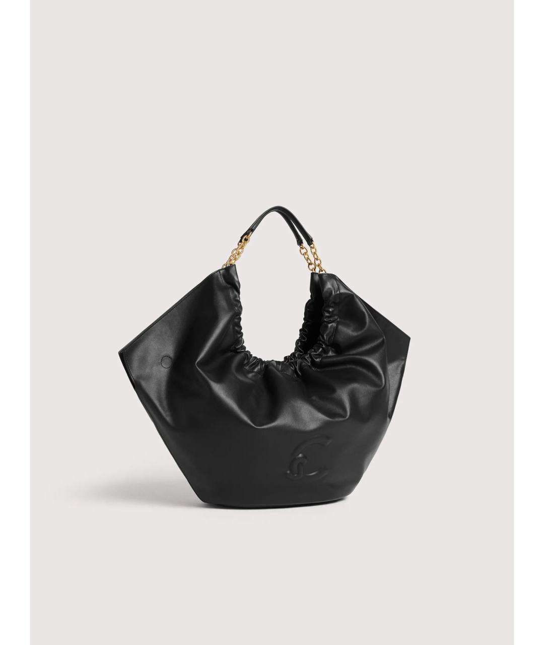 COCCINELLE Черная кожаная сумка тоут, фото 2