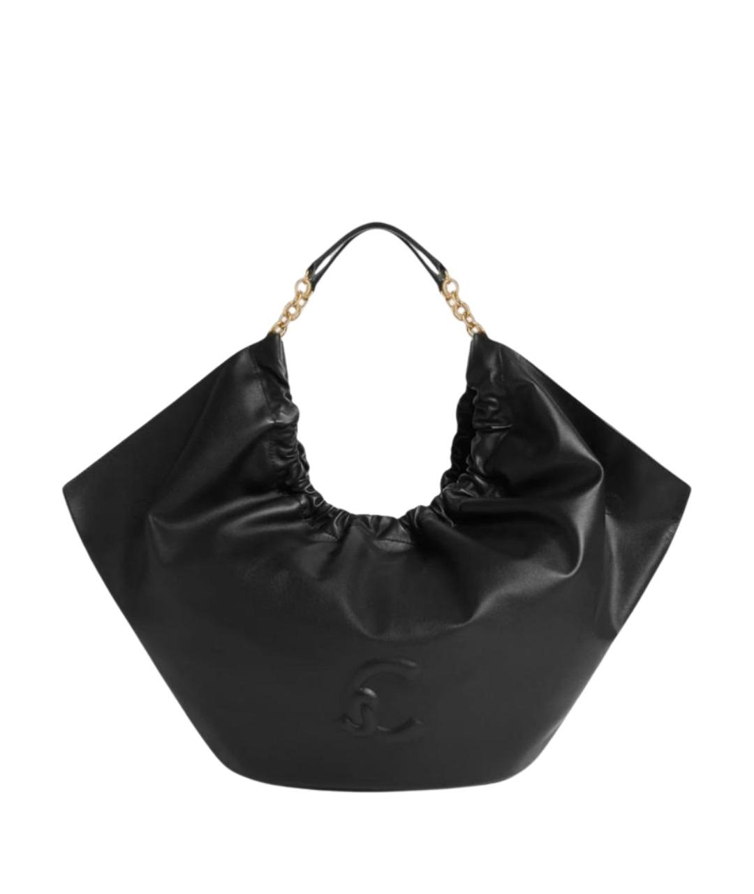 COCCINELLE Черная кожаная сумка тоут, фото 1