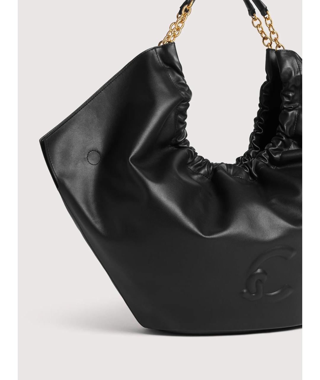 COCCINELLE Черная кожаная сумка тоут, фото 4